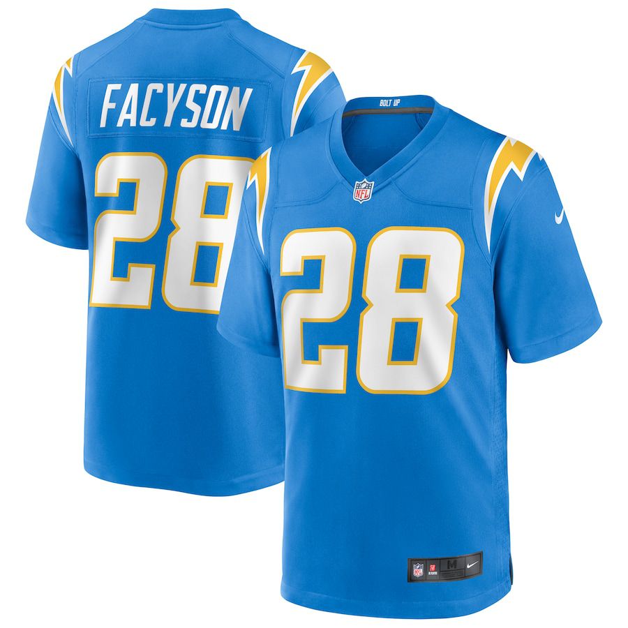 Men Los Angeles Chargers #28 Brandon Facyson Nike Powder Blue Game NFL Jersey